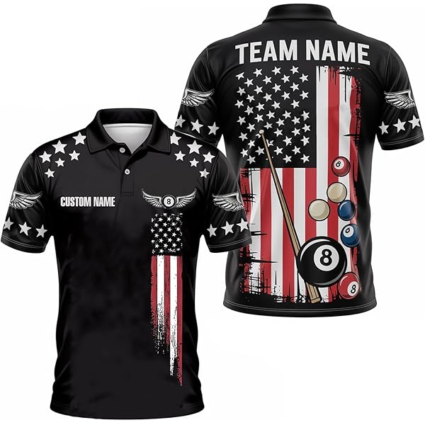 Personalized Fire 8 Ball Pool Black Billiard 3D Quarter-Zip Shirts For Men Billiard Team Shirts Vhm0504 Jmoki
