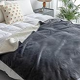 Rainmae 80"x90" Waterproof Love Blankets for Couples, Queen Size Splash Blanket, Water Proof Bed Cover Squirt Blanket, Stain-Resistant, Absorbent, Washable Grey Mattress Protector for Adults