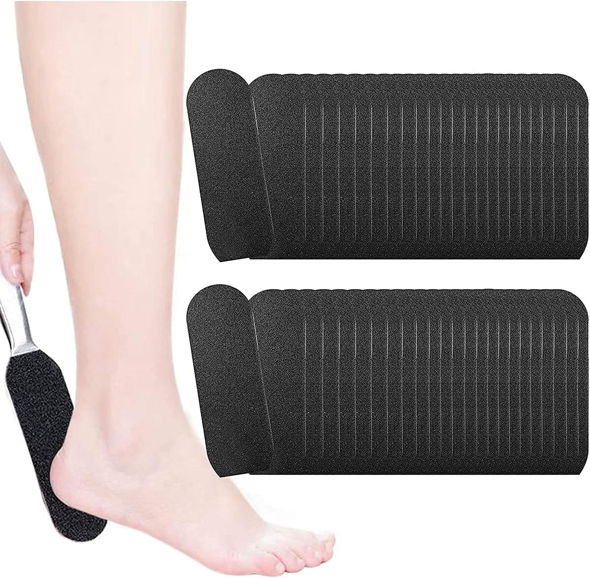 60 Pcs Pedicure Foot File Replacement Pads, Foot Files for Hard Skin - Callus Remover for Feet - Foot Rasp Refill Sandpaper, Bath Pedicure Salon (#180)