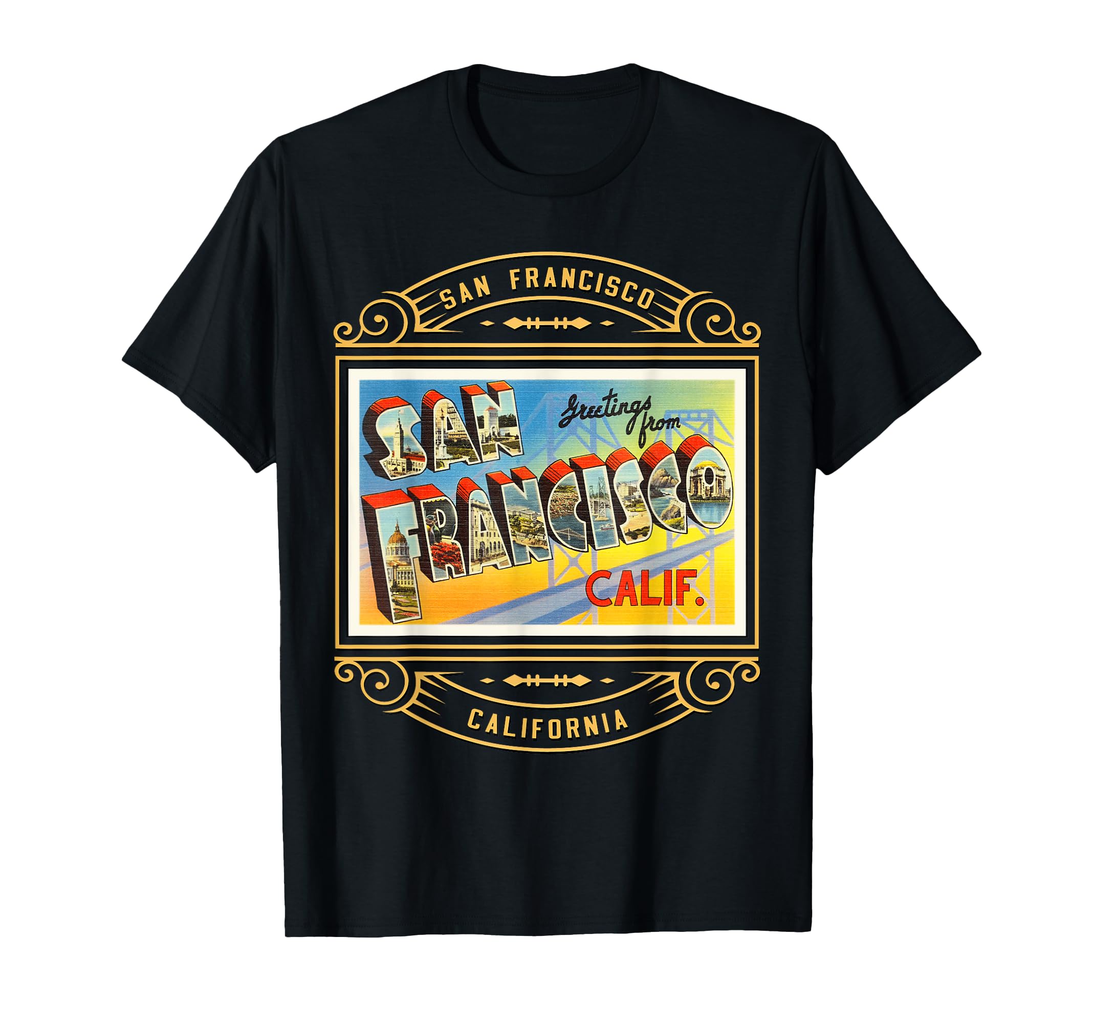San Francisco California CA Large Letter Travel Postcard 1 T-Shirt