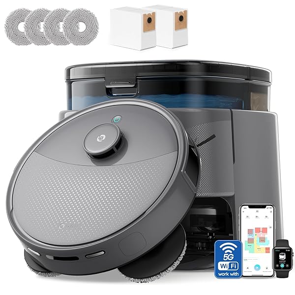 LEFANT LIDAR ROBOT VACUUM AND MOP, 20000PA SUCTION,...
