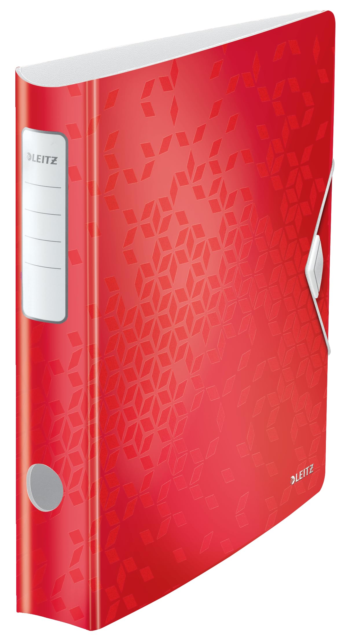 Leitz 11070026 Quality Folder 180° Active Wow A4 Narrow Rounded Spine 6.5 cm Wide Elastic Closure Lightweight Polyfoam Plastic Folder Wow Series Blue