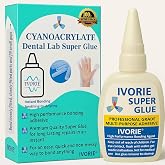 IVORIE Super Glue Adhesive Instant Bonding Cyanoacrylate Acrylic - Dental Laboratory Tools (Transparent Clear Color - 30gr)