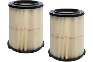 ANBOO Replacement Filter for Craftsman CMXZVBE38754 9-38754 Red Stripe General Purpose Wet Dry Vac Filter for 5/6/8/12/16/32 Gallon shop vacuums 2Pack