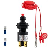 Five Oceans Marine Universal Emergency Cut-Off Switch, Kill Switch for Boat, Engine Shut-Off Switch 12VDC, Coil Extendable Lanyard, Snap Hook and Red Buoy, for Jet Ski, ATVs - FO1518