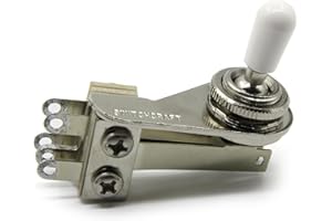 THE ART OF TONE Switchcraft 3-Way Right Angle L-Type Toggle Switch w/Genuine White Switchcraft Tip - for Electric Guitar