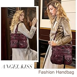 Angelkiss Purses and Handbag for Women Soft PU