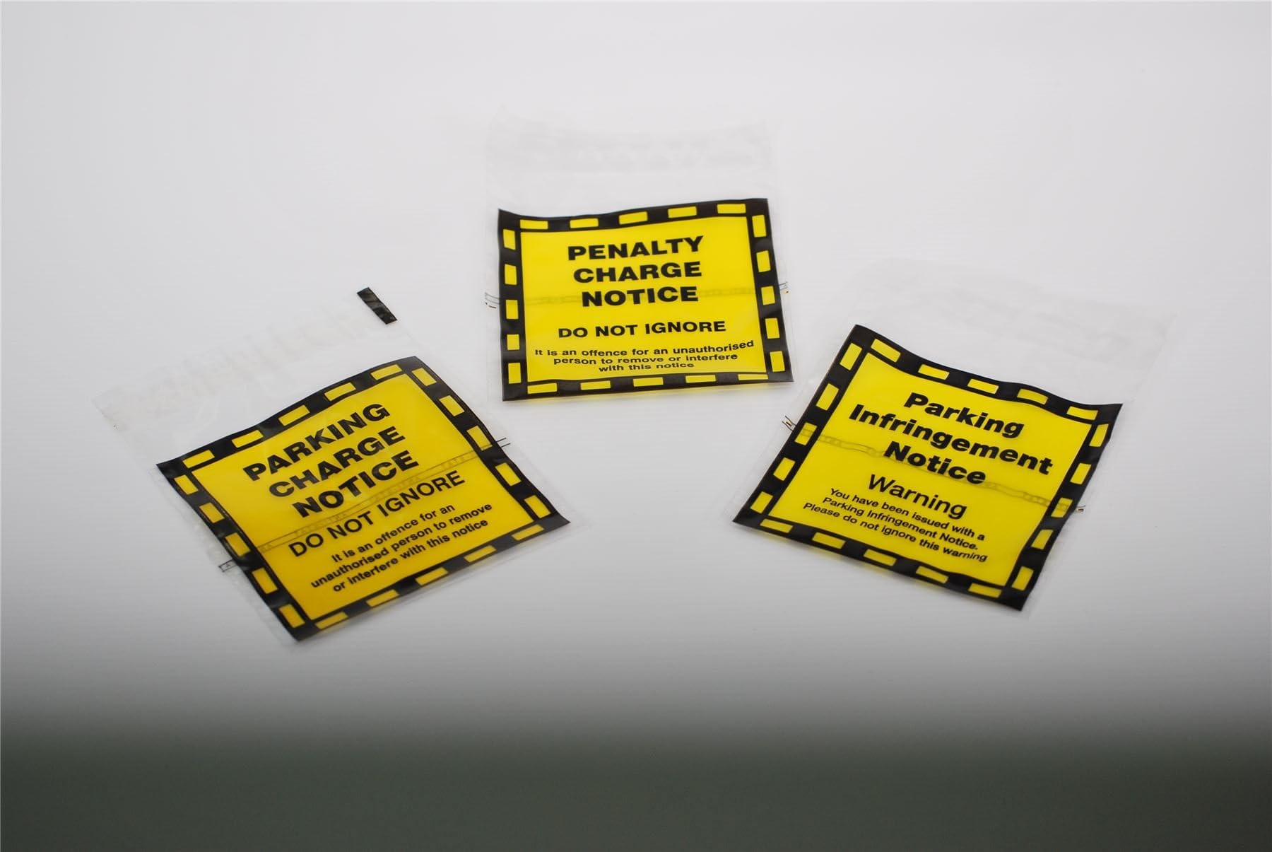 GENUINE PENALTY CHARGE NOTICE Envelopes - pack of 25 - Penalty Warning Wallet Bag Adhesive Backing