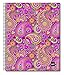 Miquelrius Medium Spiral Bound Notebook, Pink Paisley 6.5 x 8, 4-Subject, College Ruled)