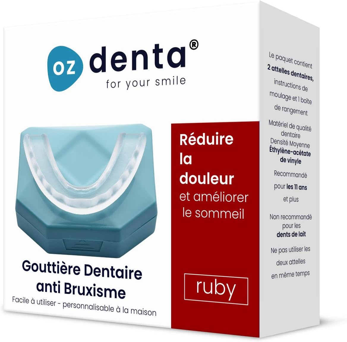 6 x Low Profile SOFT & HARD Patented Dental Retainer Thin Fit Custom Night Mouth Guard Slim Protectors Bite Splint to Stop Teeth Grinding TMJ Bruxism Clenching - Upper And Lower