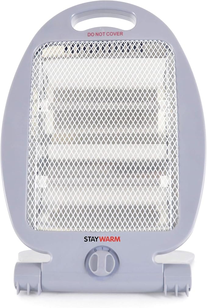 STAYWARM 800w 2 Bar Quartz Heater with 2 Heat Settings/Safety TipOver