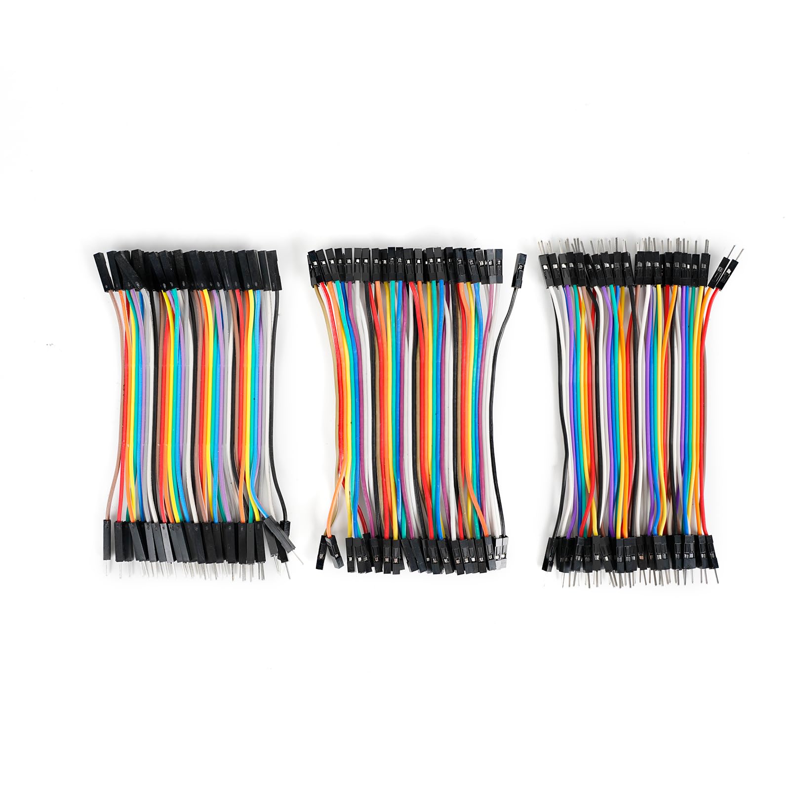 Jumper Wires,Yakomon 120pcs Dupont Wire Breadboard Jumper Wires Female to Female/Male to Female/Male to Male,Multicolored Jumper Cables Kit for DIY (3 * 10cm MF/MM/FF)
