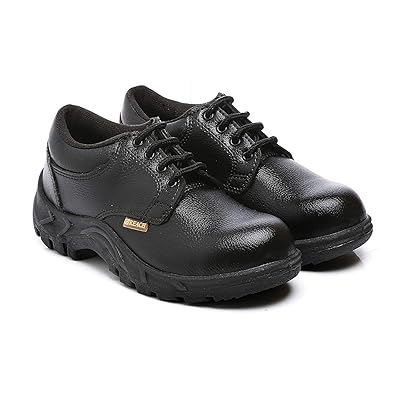 Buy Mangla Black Comfortable Steel Toe Safety Shoes For Men At