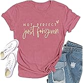 Qskall Christian Shirts for Women Jesus Shirt Inspirational Tee Tops