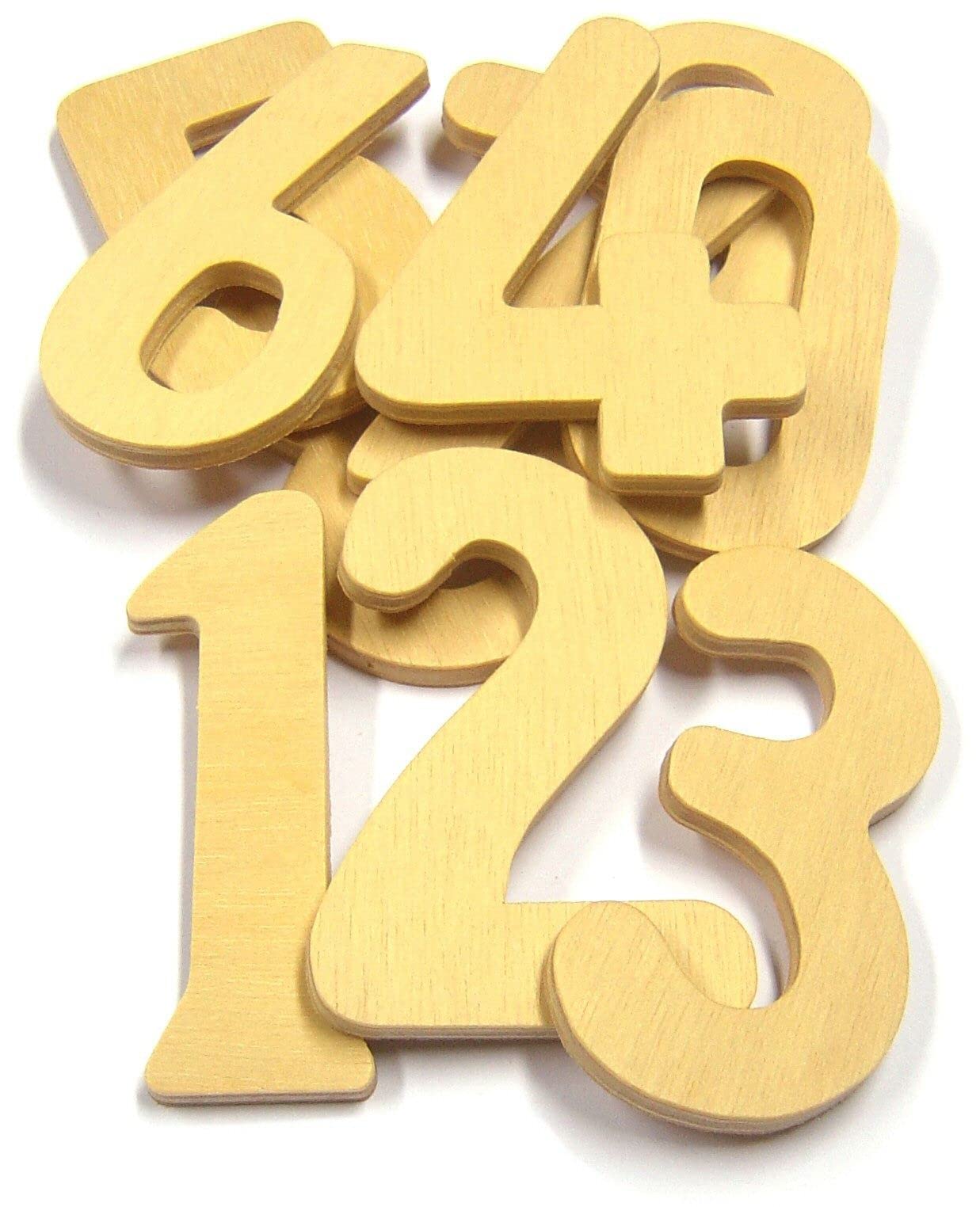 Major Brushes Wooden Template Stencil Numbers - Set of 10