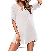 Ekouaer Bathing Suit Cover Up Swimsuit Coverup for Women Button Down Bikini Beachwear