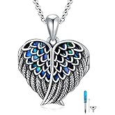 SOULMEET Personalized Photo Urn Necklace for Ashes, Sterling Silver Ashes Locket Necklace That Holds Pictures, Memorial Keepsake Cameo Cremation Jewelry for Women Men