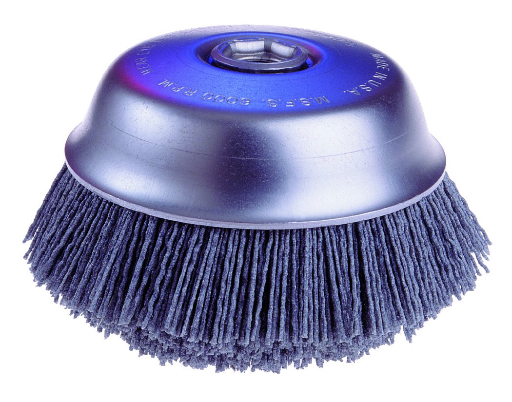 Osborn ATB Abrasive Nylon Cup Brush with Round Trim, Silicon Carbide