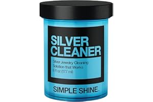 SIMPLE SHINE. Sterling Silver Jewelry Cleaner | Silver Jewelry Cleaner Solution Dip, Dip Tray, Sterling Silver Cleaner, Jewelry Tarnish Silver Polishing for Jewelry and Ring Cleaner