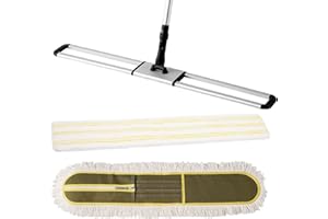 CLEANHOME Dust Mop 36 inch Commercial for Hardwood Floor Cleaning Heavy Duty Industrial Dry Mop for Hotel, Office, Garage, Household Dust Sweeping