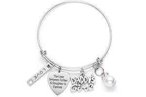 LParkin Daughter Gifts Love Bracelets For Girls From Dad Daddy Daughters Gift Teen Girl Bangle Bracelet Birthday Jewelry