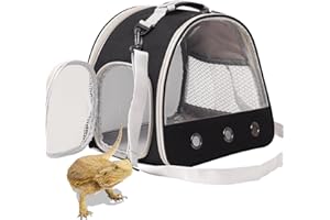 Guinea Pig Backpack Carrier, Space Capsule Clear Bubble Window Small Animal Travel Backpack for Hedgehog Rat Parrot Bird Bear
