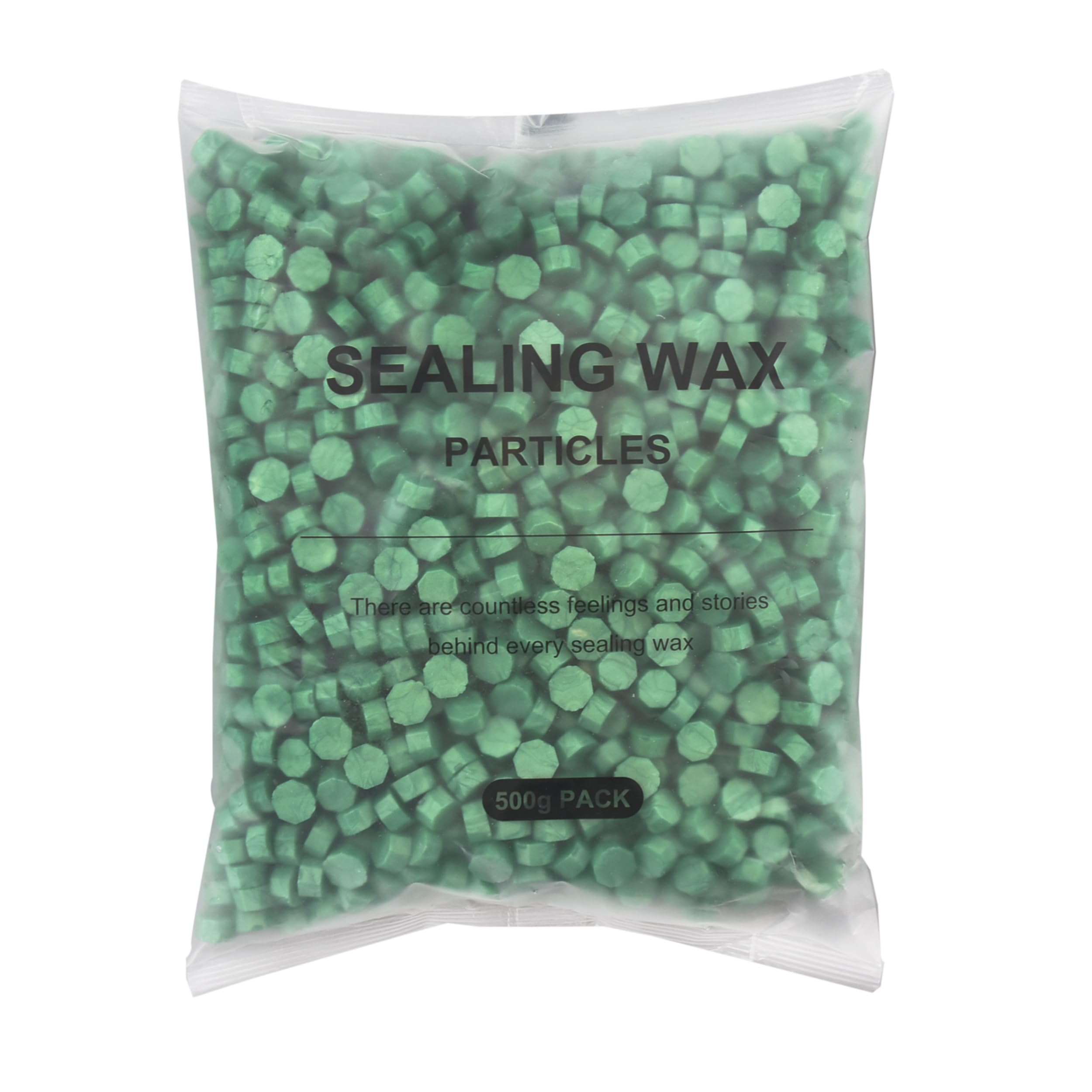 Mceal Sealing Wax Beads,Octagon Shape Wax Seal 500Grams Pack (Grass Green)