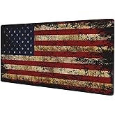 American Flag Gaming Mouse Pad, Large Mouse Pad for Desk Mat XXL XL Mousepad, Big Keyboard Pad Office Desk Accessories Decor