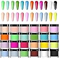 24 Color Acrylic Nail Powder Set, Acrylic Powder Set, Nail DIY Art Design, Acrylic Nail Art 3D Nail Sculpture French Nail Extension, Gift for Women