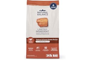 Natural Balance Limited Ingredient Grain Free Salmon & Sweet Potato Dry Dog Food, Sensitive Stomach, 24 lb (Pack of 1)