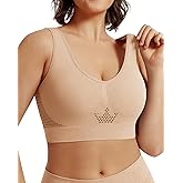 MIOTAN Women's Sports Bras with Removable Pads Wireless Full Coverage Comfortable