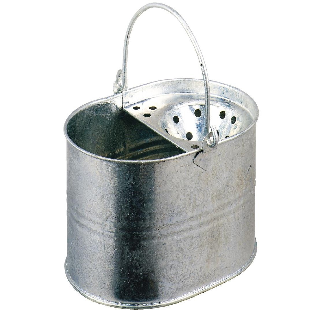 Jantex Galvanised Mop Bucket 250X320X320mm 15Ltr Cleaning With Handle