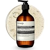 Aesop Reverence Aromatique Hand Wash | Woody, Earthy, Smoky | Gentle Exfoliating Cleanser For Renewed Skin | 500mL / 16.9 oz