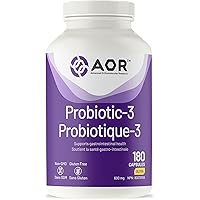 AOR Probiotic 3, 180 Capsules 90-Day Supply - Gut Health Complex for Women & Men, Supports Digestive and Immune System, Conta