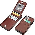 KIHUWEY Compatible with iPhone 11 Pro Case Wallet with Credit Card Holder, Flip Premium Leather Magnetic Clasp Kickstand Heavy Duty Protective Cover for iPhone 11 Pro 5.8 Inch (Brown)
