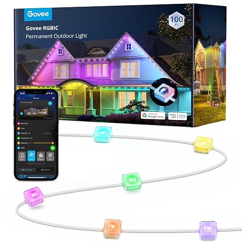 Govee Permanent Outdoor Lights, Smart RGBIC Outdoor Decor with 75 Scene ...