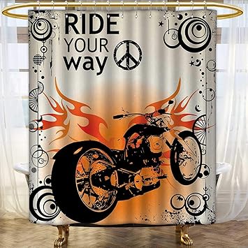 Amazon Com Anhounine Manly Shower Curtains Mildew Resistant