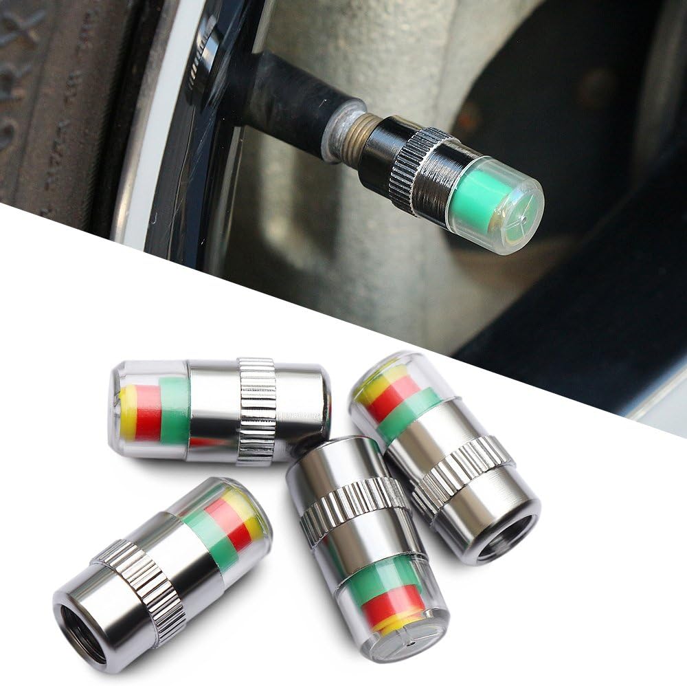 YGMONER Tire Pressure Monitor Valve Stem Caps, Pack of 4