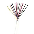 Custom Cable Connection 22 AWG 12 Conductor Stranded Shielded Plenum Cable CL3P White Jacket for Security/Alarm/Access Control/Sound - 100 Foot Roll in a Bag
