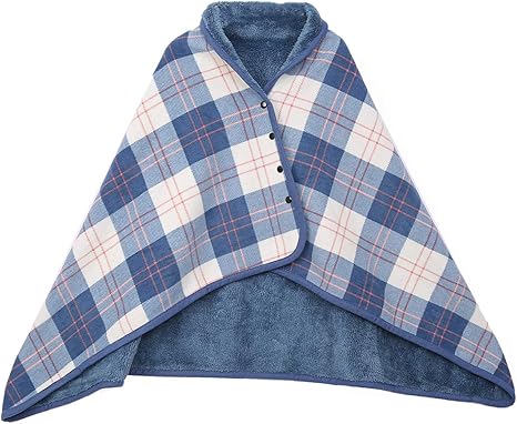 Amazon ひざ掛け ブランケット 4way 着る毛布 80 135cm ボタン付き チェック柄 おしゃれ ふわふわ 膝掛け 昼寝用 毛布 吸湿発熱 冷房 オフィス 旅行 出張 通年使用 防寒対策 ひざ掛け ハーフケット オンライン通販