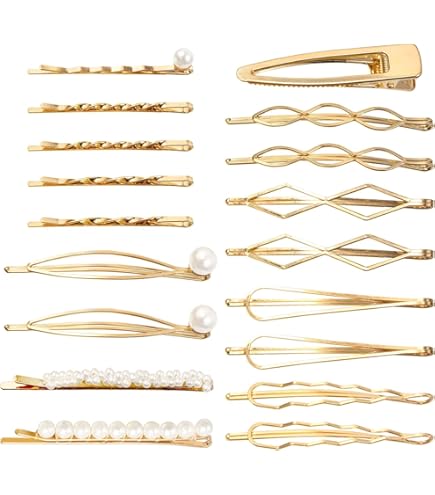 Amazon.com : ULTECHNOVO 17Pcs Gold Hair Pins for Women  display picture 1