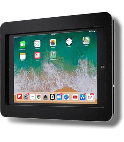VidaMount Black Covered Home Button VESA Enclosure Compatible With IPad