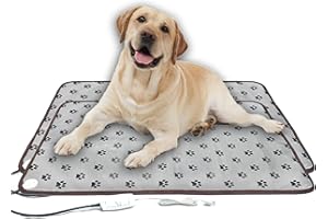 DEOMAN Pet Heating Pad for Dogs and Cats,2 Pack, Large Size, Chew Resistant, Waterproof, Dog Heat Pad, Suitable for Small to Large Dogs