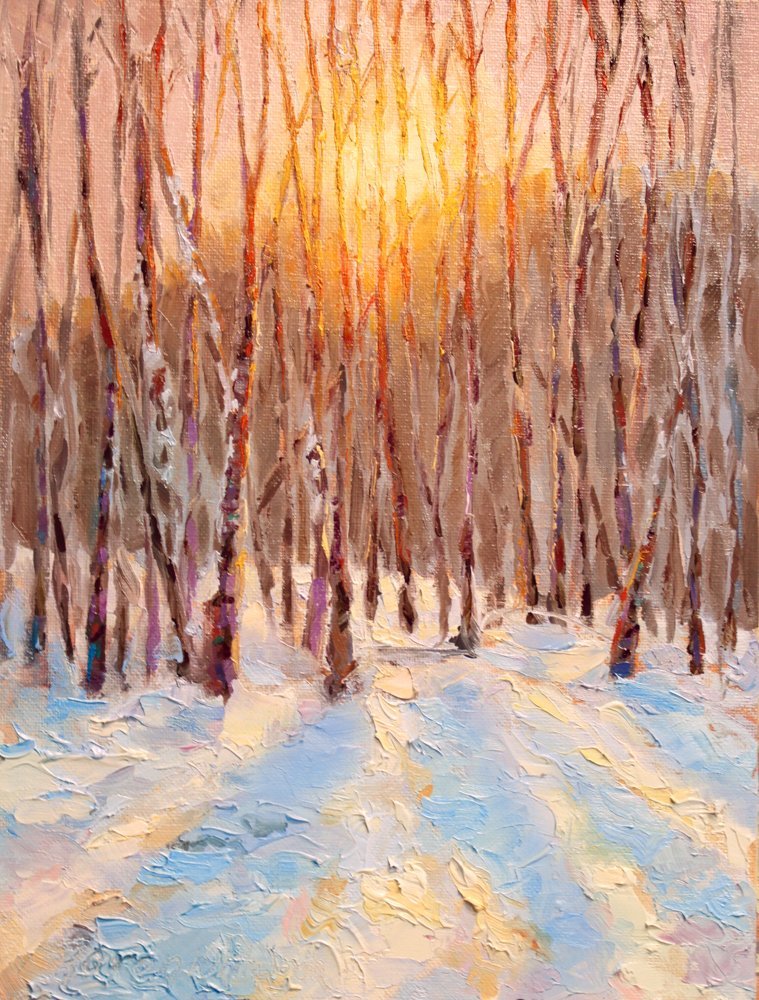 Amazon Com 5x7 The Light Returns Winter Solstice Sunrise Birch