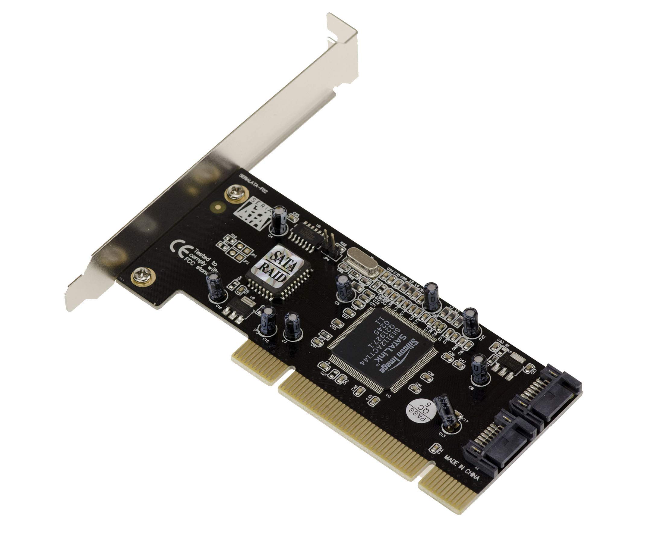 KALEA-INFORMATIQUE PCI to SATA controller card, 2 independent ports or RAID 0.1 with SILICON IMAGE SIL3112 chipset