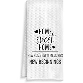 ROXMART Mew Home Gifts Kitchen Towels, House Warming Gifts New Home Dish Tea Towels, Housewarming Gift for Women Men Decorative Hand Towel for Bathroom Kitchen, 16x24 Inch