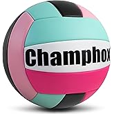 Champhox Soft Volleyball Ball Official Size 5 for Teen Youth Girls Kids Beginners Team Training 2026 New Pattern for New Season Durable for Outdoor Indoor Play Practice Volley Ball Pink