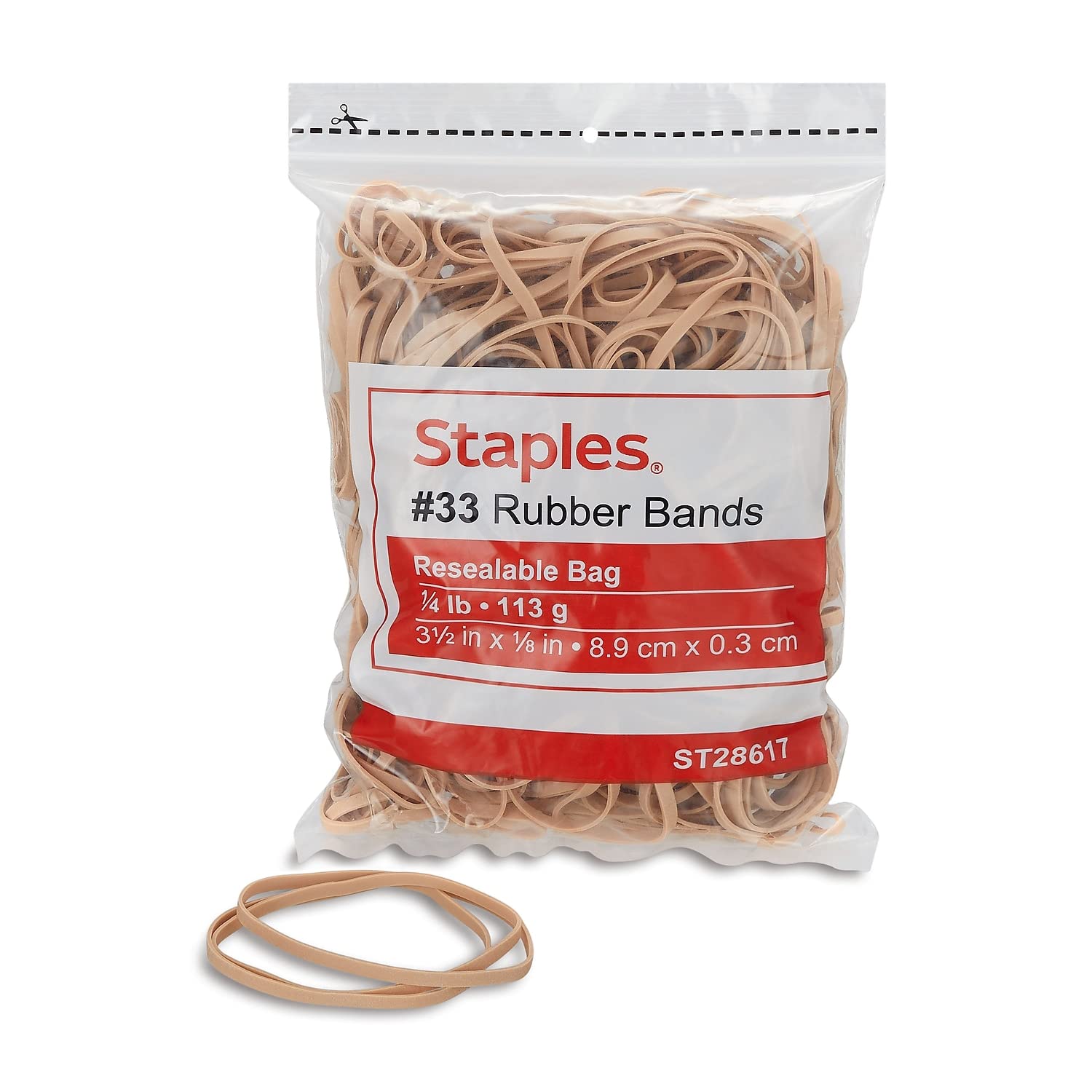 Staples 112680 Economy Rubber Bands Size #33 1/4 Lb.