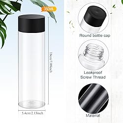 Tanlade 24 Pcs Clear Plastic Bottles Empty Sensory