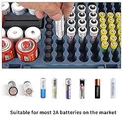 Battery Organizer Storage Case with Tester